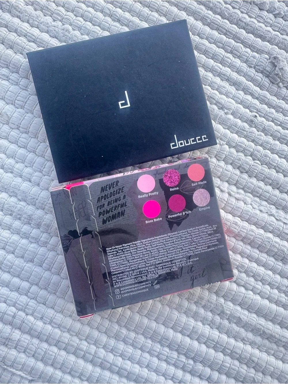 Dominique x Doucce & Eyeshadow Bundle Pink Neutral Glitter Palette Set